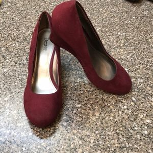 Burgundy sued wedges
